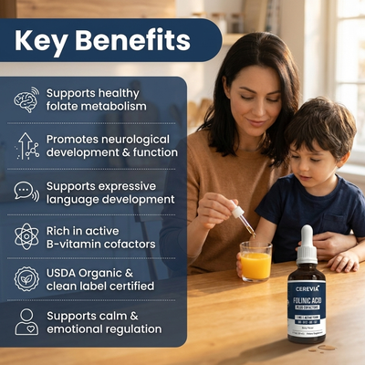 Cerevia™ Kids Folinic Acid + B12 Drops
