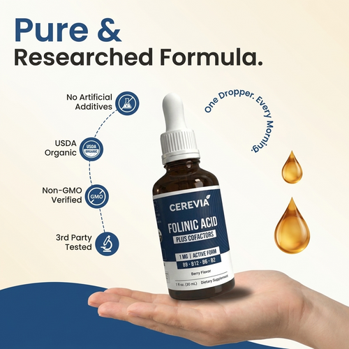 Cerevia™ Kids Folinic Acid + B12 Drops